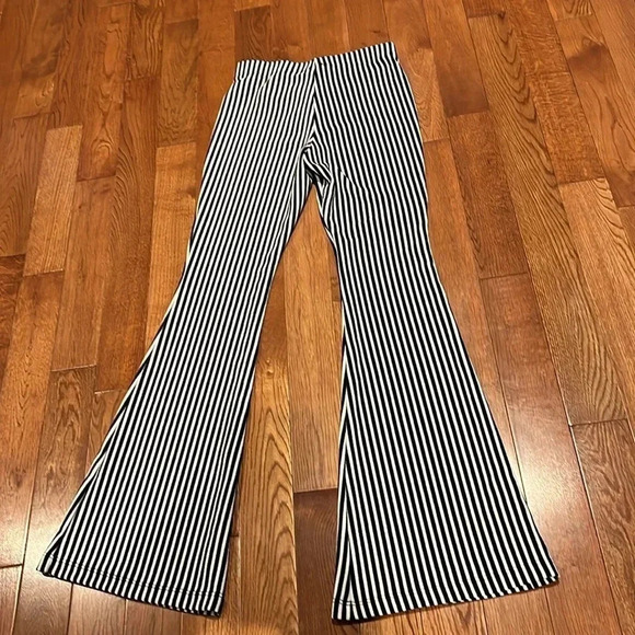 Fashionova  black and white Lined wide legs Pallazo pants Sz S - Picture 11 of 11